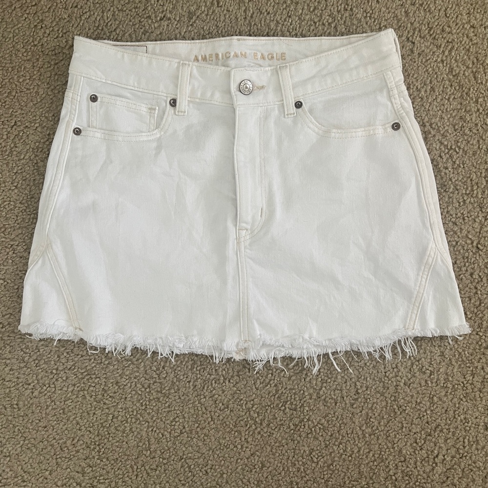 White Denim American Eagle Skirt
